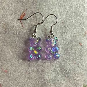 AOMU Korean Resin Gummy Bear Earrings